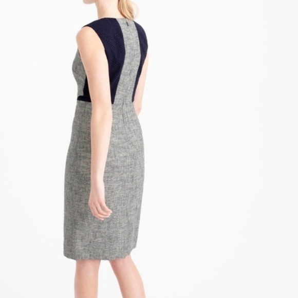 J. Crew Gray Sheath‎ Dress Sleeveless Crew Neck - Picture 1 of 10
